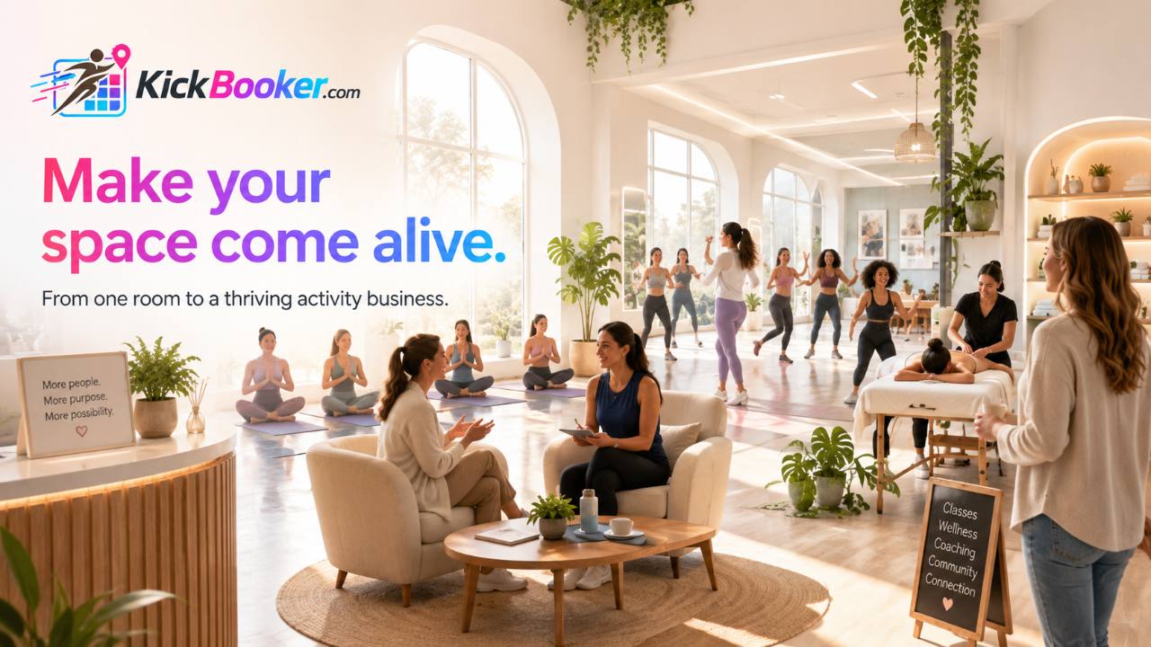 A workshop space active with providers and participants